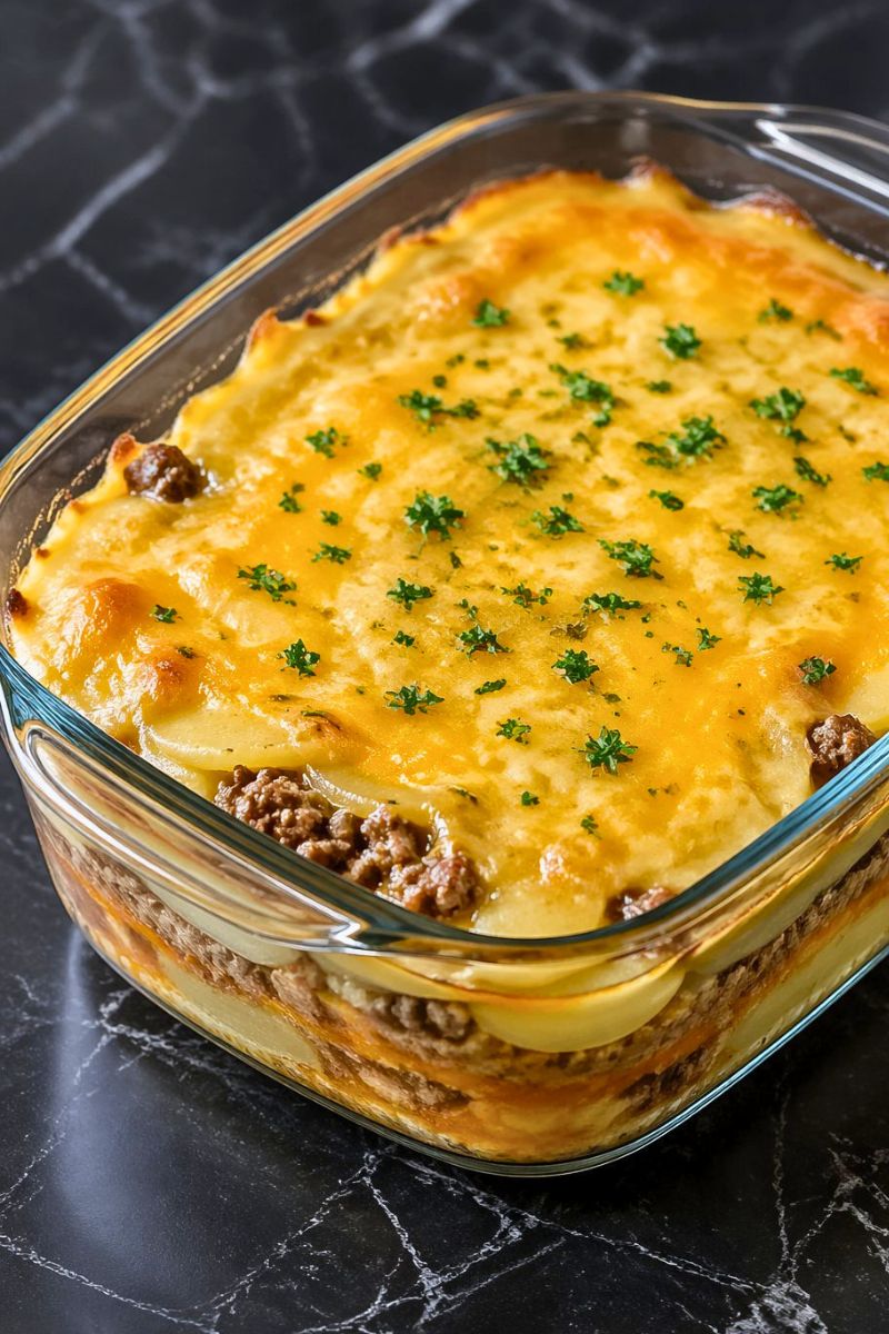 Crockpot Hamburger Potato Casserole Recipe