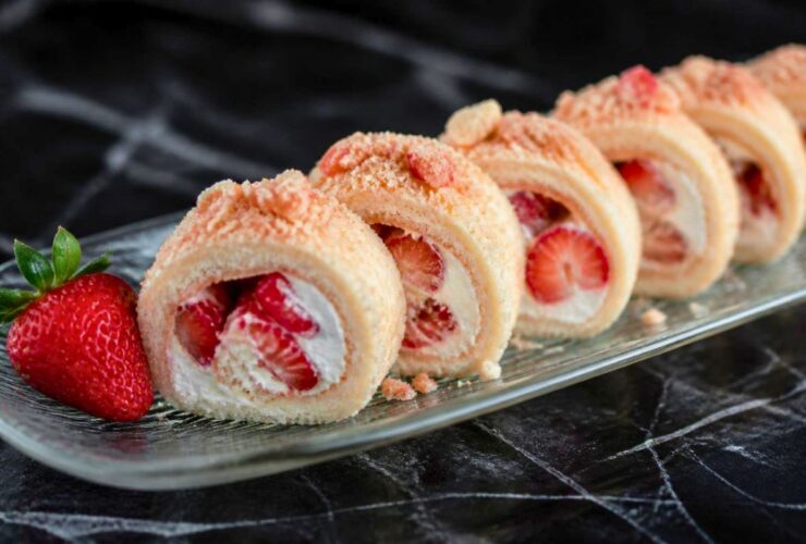 Strawberry Shortcake Cheesecake Dessert Sushi Rolls Recipe